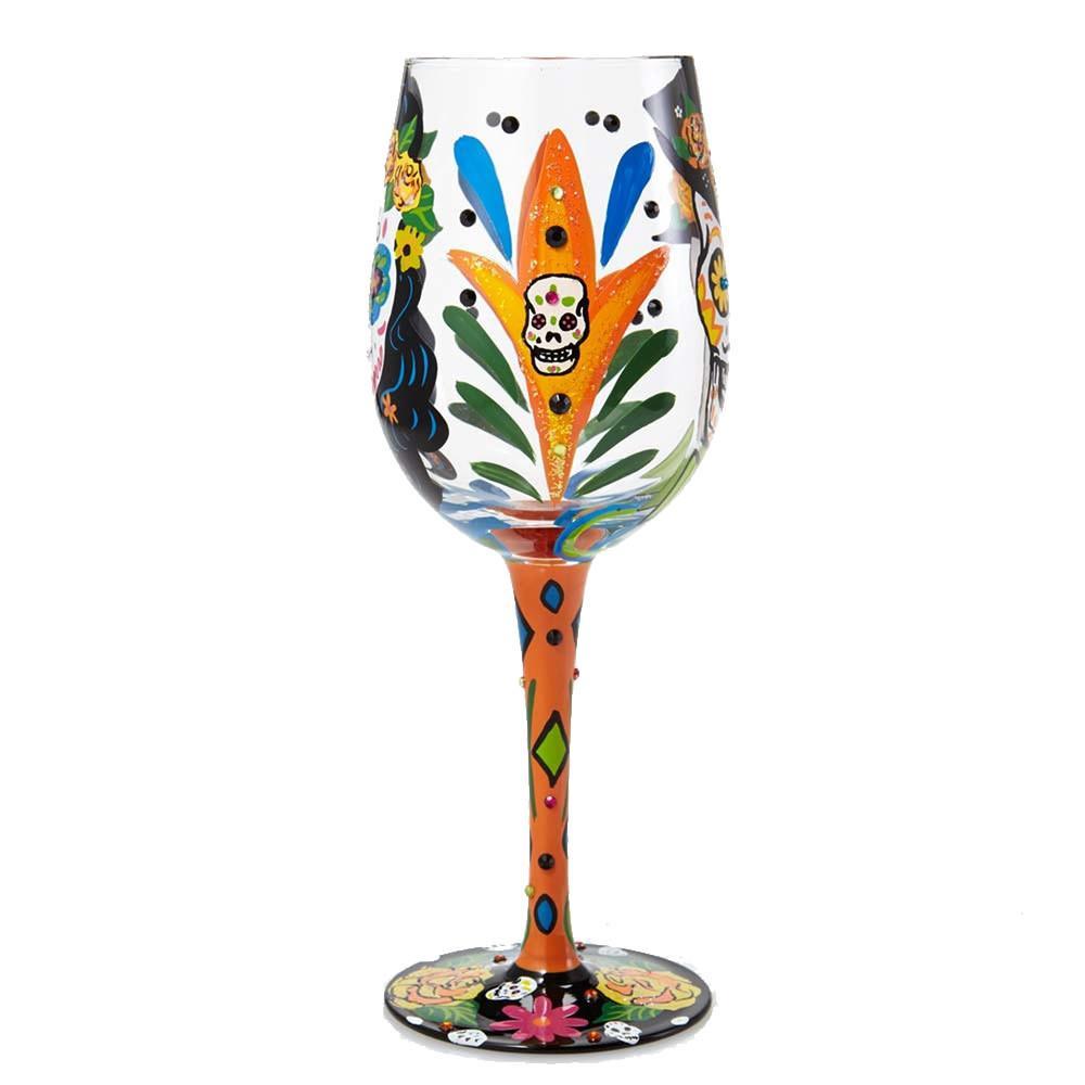 Sugar Skulls Wine Glass by Lolita®-Wine Glass-Designs by Lolita® (Enesco)-Top Notch Gift Shop