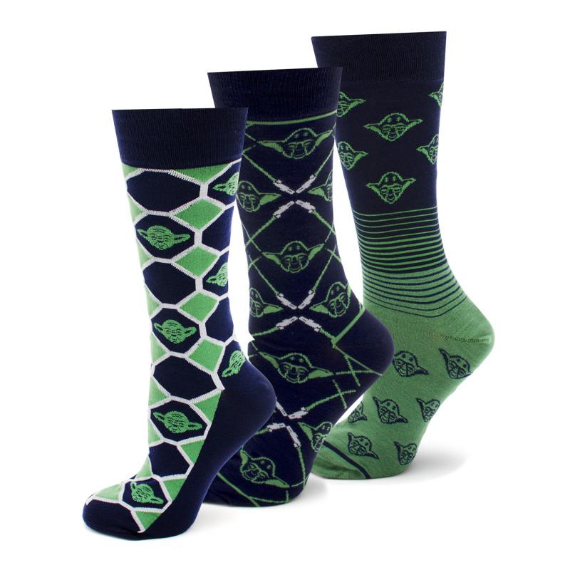 Wise Yoda 3 Pair Socks Gift Set-Socks-Cufflinks, Inc.-Top Notch Gift Shop