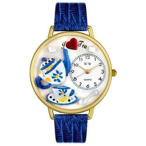 Tea Lover Watch in Gold (Large)-Watch-Whimsical Gifts-Top Notch Gift Shop