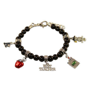 Teacher Charm Bracelet in Silver-Bracelet-Whimsical Gifts-Top Notch Gift Shop