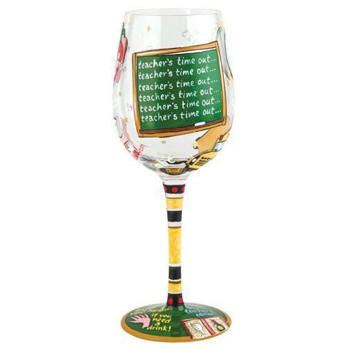 Teacher's Time Out Wine Glass by Lolita®-Wine Glass-Designs by Lolita® (Enesco)-Top Notch Gift Shop