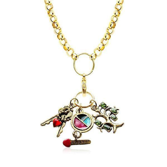 Teen Girl Charm Necklace in Gold-Necklace-Whimsical Gifts-Top Notch Gift Shop