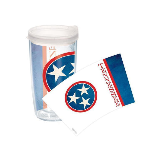 Tennessee Colossal State Flag 16 oz. Tervis Tumbler with Lid - (Set of 2)-Tumbler-Tervis-Top Notch Gift Shop