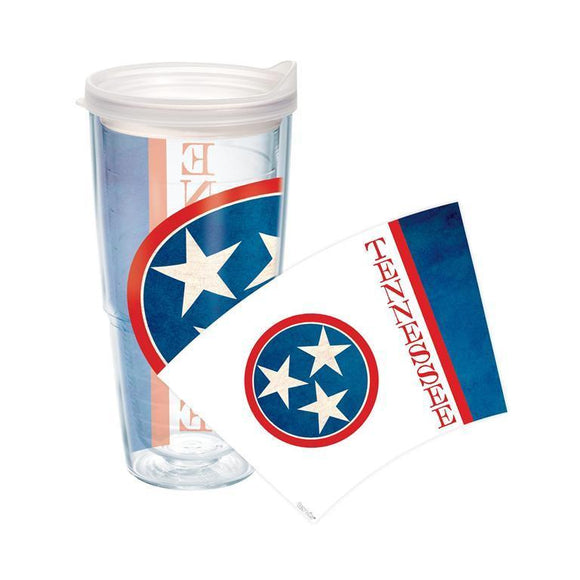 Tennessee Colossal State Flag 24 oz. Tervis Tumbler with Lid - (Set of 2)-Tumbler-Tervis-Top Notch Gift Shop