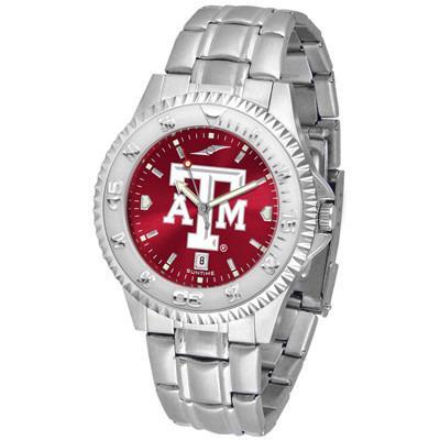 Texas A&M Aggies Competitor AnoChrome - Steel Band Watch-Watch-Suntime-Top Notch Gift Shop