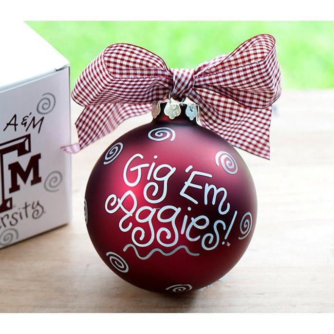 Texas A&M Christmas Ornament-Ornament-Coton Colors-Top Notch Gift Shop