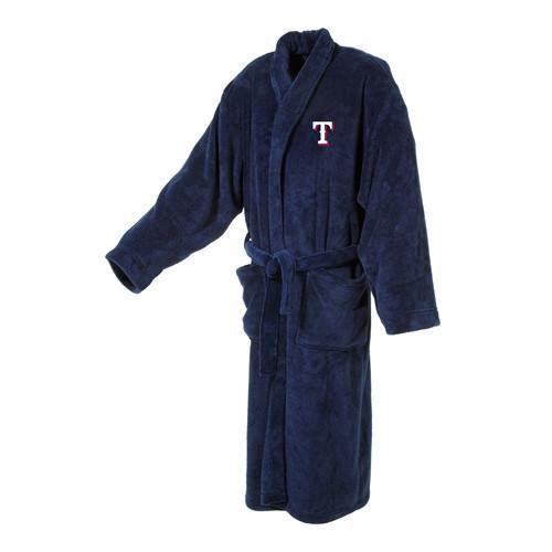 Texas Rangers Men's Ultra Plush Bathrobe in Navy-Bathrobe-Concepts Sport-Top Notch Gift Shop