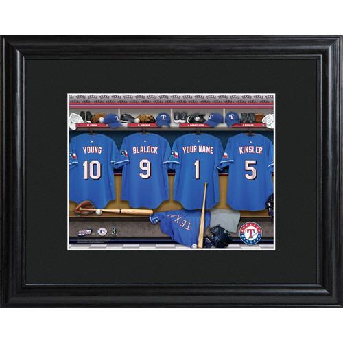 Texas Rangers Personalized Locker Room Print with Matted Frame-Print-JDS Marketing-Top Notch Gift Shop