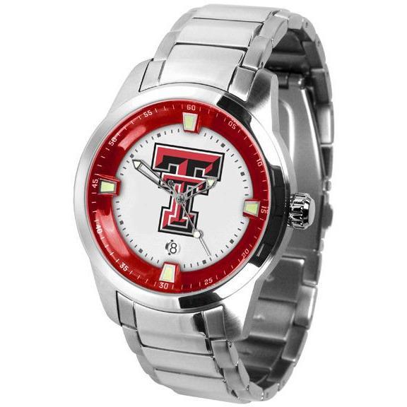 Texas Tech Red Raiders Men's Titan Stainless Steel Band Watch-Watch-Suntime-Top Notch Gift Shop