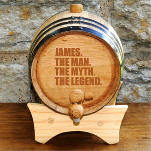The Man. The Myth. The Legend. Personalized Whiskey Barrel-Whiskey Barrel-JDS Marketing-Top Notch Gift Shop
