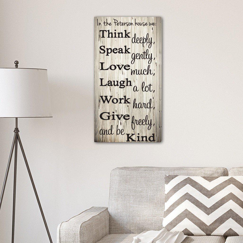 Think Speak Love Personalized Canvas Print-Canvas Signs-JDS Marketing-Top Notch Gift Shop