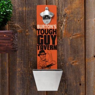 Tough Guy Wall Mounted Personalized Bottle Opener and Cap Catcher-Bottle Opener-JDS Marketing-Top Notch Gift Shop