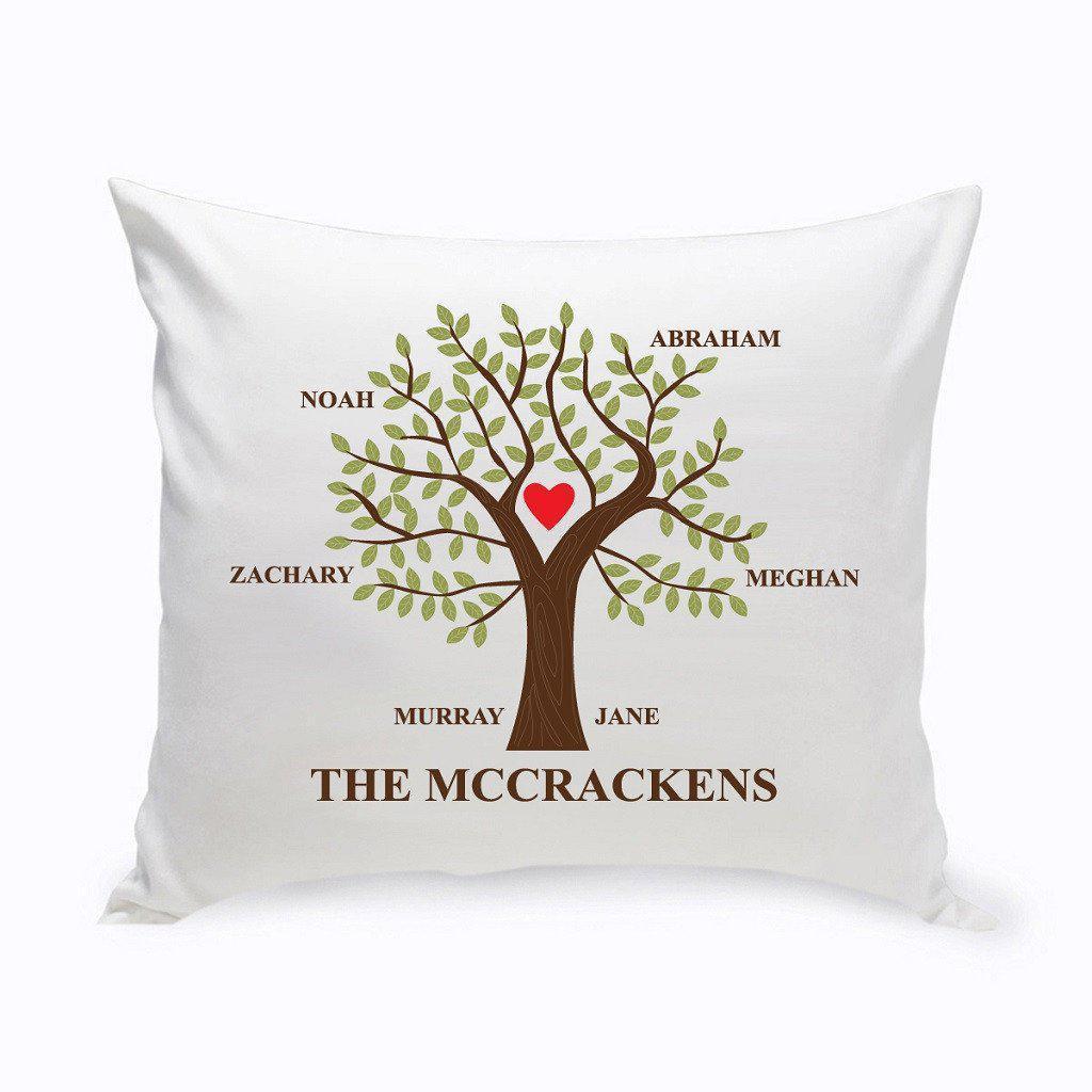 Traditional Family Tree Personalized Throw Pillow-Pillow-JDS Marketing-Top Notch Gift Shop