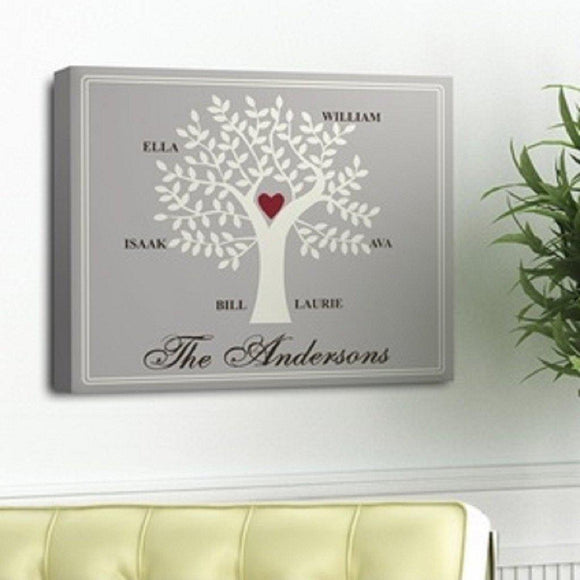 Contemporary Family Tree Personalized Canvas Print-Canvas Signs-JDS Marketing-Top Notch Gift Shop