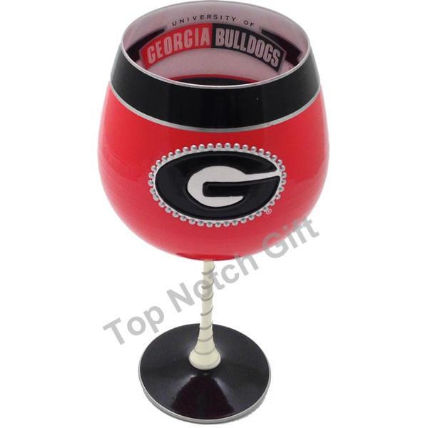 University of Georgia Artisan Hand Painted Wine Glass-Wine Glass-Boelter Brands-Top Notch Gift Shop