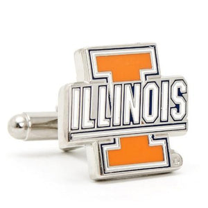 University of Illinois Fighting Illini Enamel Cufflinks-Cufflinks-Cufflinks, Inc.-Top Notch Gift Shop