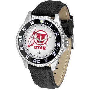 Utah Utes Competitor - Poly/Leather Band Watch-Watch-Suntime-Top Notch Gift Shop