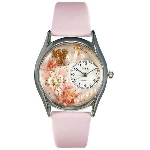 Valentine's Day Watch (Pink) Small Silver Style-Watch-Whimsical Gifts-Top Notch Gift Shop