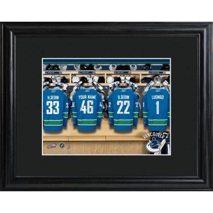 Vancouver Canucks Personalized Locker Room Print with Matted Frame-Print-JDS Marketing-Top Notch Gift Shop