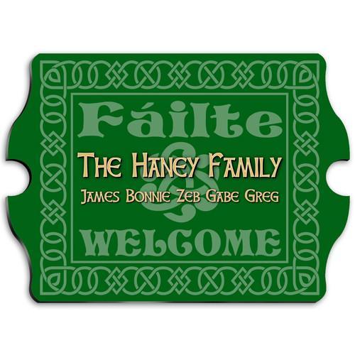 Vintage Celtic Green Personalized Family Sign-Wall Art-JDS Marketing-Top Notch Gift Shop