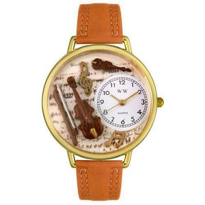 Violin Watch in Gold (Large)-Watch-Whimsical Gifts-Top Notch Gift Shop