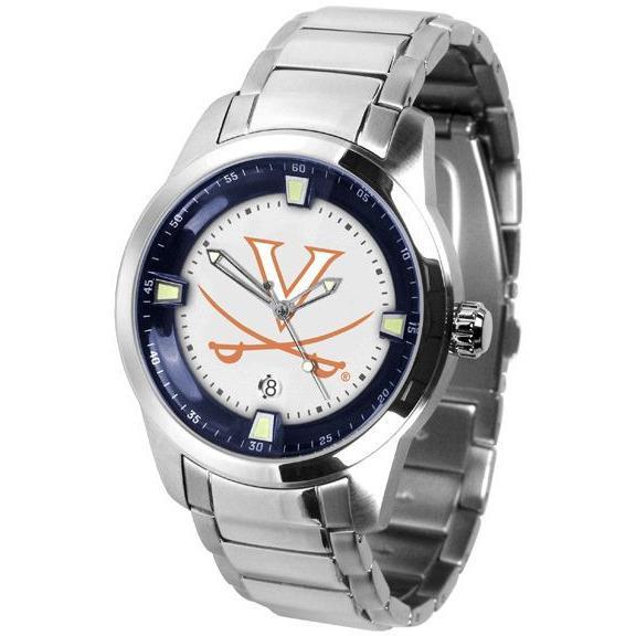 Virginia Cavaliers Men's Titan Stainless Steel Band Watch-Watch-Suntime-Top Notch Gift Shop