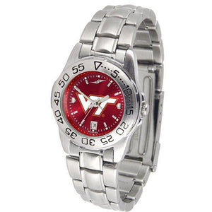 Virginia Tech Hokies Ladies AnoChrome Steel Band Sports Watch-Watch-Suntime-Top Notch Gift Shop