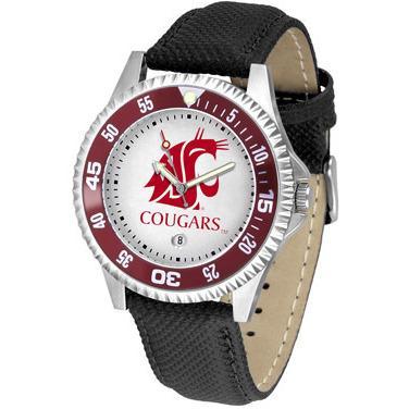 Washington State Cougars Competitor - Poly/Leather Band Watch-Watch-Suntime-Top Notch Gift Shop