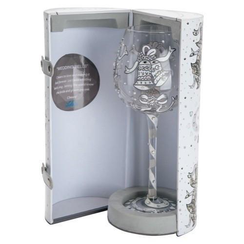 Wedding Bells Super Bling Wine Glass by Lolita®-Wine Glass-Designs by Lolita® (Enesco)-Top Notch Gift Shop