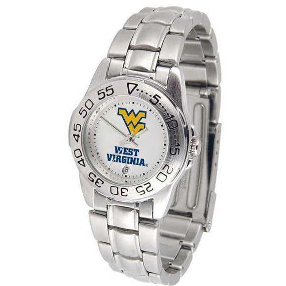 West Virginia Mountaineers Ladies Steel Band Sports Watch-Watch-Suntime-Top Notch Gift Shop