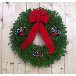 White Mountain 24" Christmas Wreath-Wreath-Rockdale Wreaths-Top Notch Gift Shop