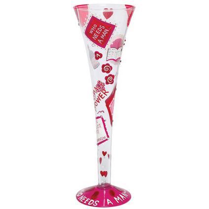 Who Needs a Man Champagne Flute by Lolita®-Champagne Glass-Designs by Lolita® (Enesco)-Top Notch Gift Shop