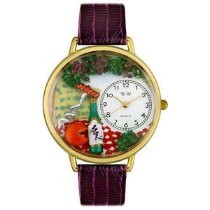 Wine & Cheese Watch in Gold (Large)-Watch-Whimsical Gifts-Top Notch Gift Shop