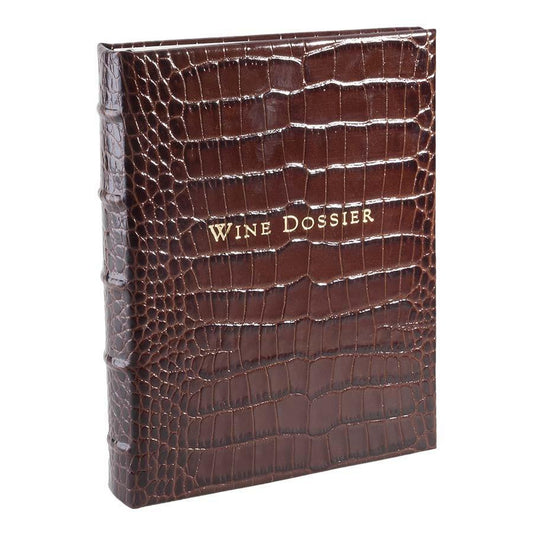 Wine Dossier Hand Bound in Crocodile Embossed Leather-Book-Graphic Image, Inc.-Top Notch Gift Shop