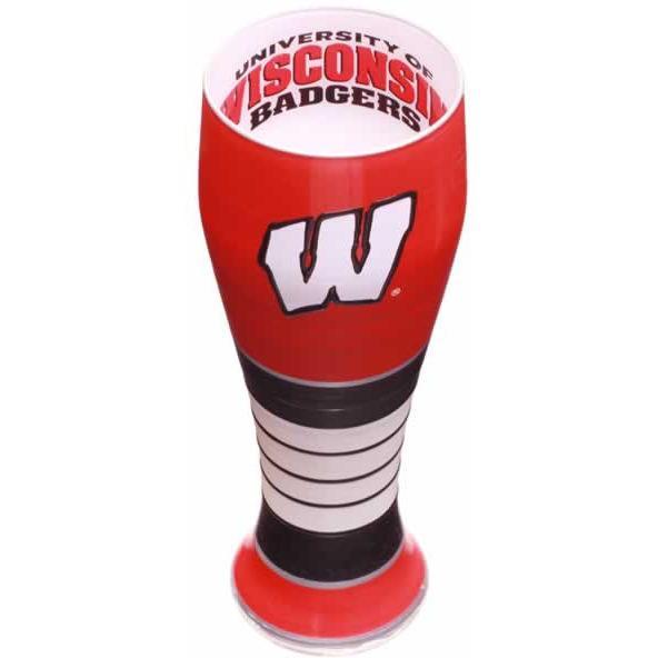 Wisconsin Badgers Artisan Hand Painted Pilsner Glass-Pilsner Glass-Boelter Brands-Top Notch Gift Shop