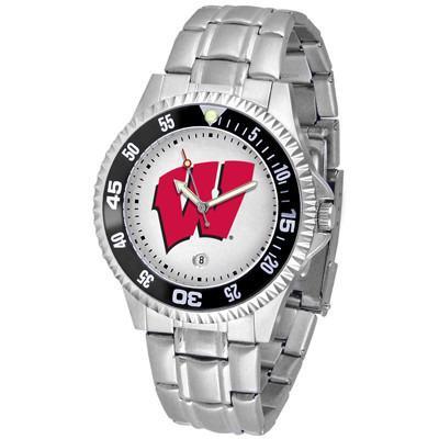 Wisconsin Badgers Competitor - Steel Band Watch-Watch-Suntime-Top Notch Gift Shop