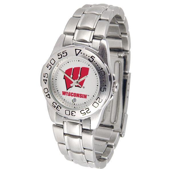 Wisconsin Badgers Ladies Steel Band Sports Watch-Watch-Suntime-Top Notch Gift Shop