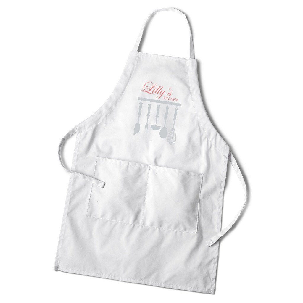 Utensils Women's Personalized White Apron-Apron-JDS Marketing-Top Notch Gift Shop