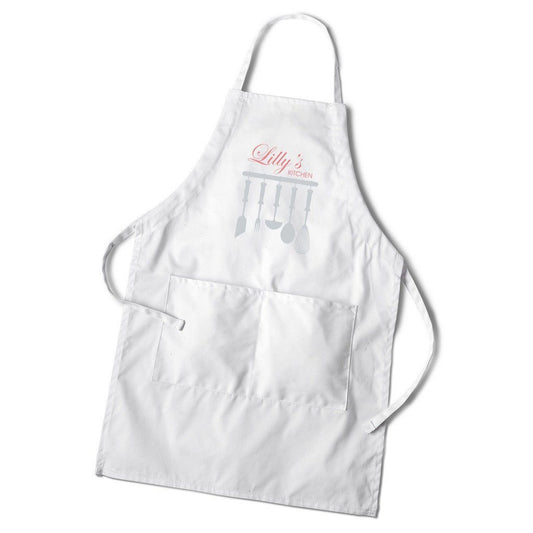 Utensils Women's Personalized White Apron-Apron-JDS Marketing-Top Notch Gift Shop