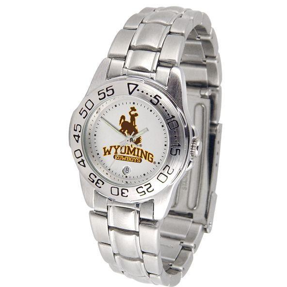 Wyoming Cowboys Ladies Steel Band Sports Watch-Watch-Suntime-Top Notch Gift Shop