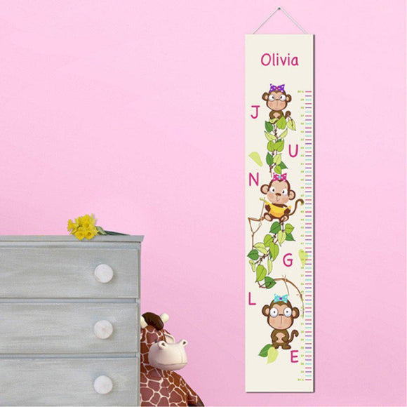 Pretty Monkeys Personalized Height Chart-Height Chart-JDS Marketing-Top Notch Gift Shop