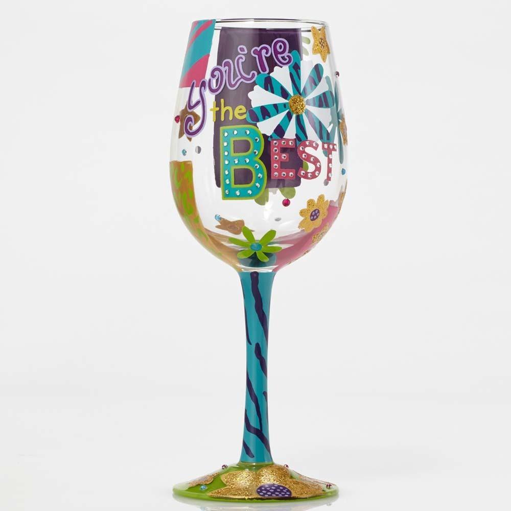 You're the Best Wine Glass by Lolita®-Wine Glass-Designs by Lolita® (Enesco)-Top Notch Gift Shop