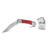 Yukon Lock Back Knife and Lighter Personalized Set-Pocket Tool-JDS Marketing-Top Notch Gift Shop