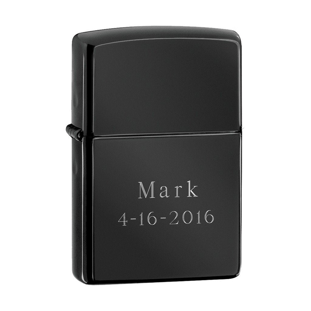 Zippo Personalized Ebony Lighter-Lighter-JDS Marketing-Top Notch Gift Shop