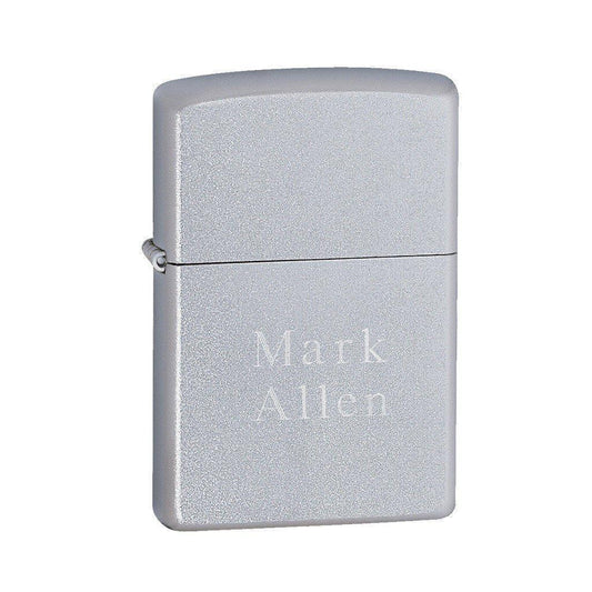 Zippo Personalized Satin Chrome Lighter-Lighter-JDS Marketing-Top Notch Gift Shop